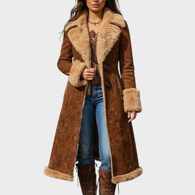 Renava™ | Espectacular abrigo largo efecto ante