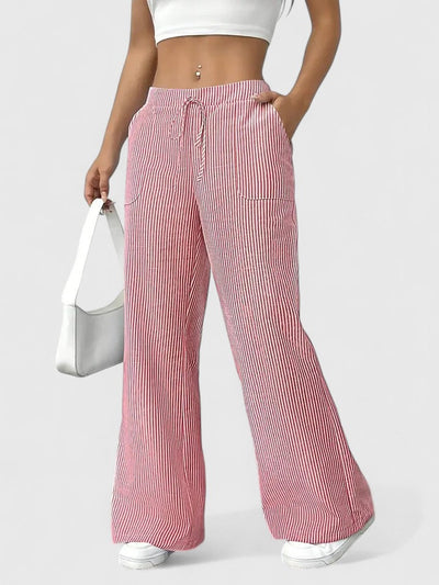 Nicole™ | Pantalones anchos de rayas