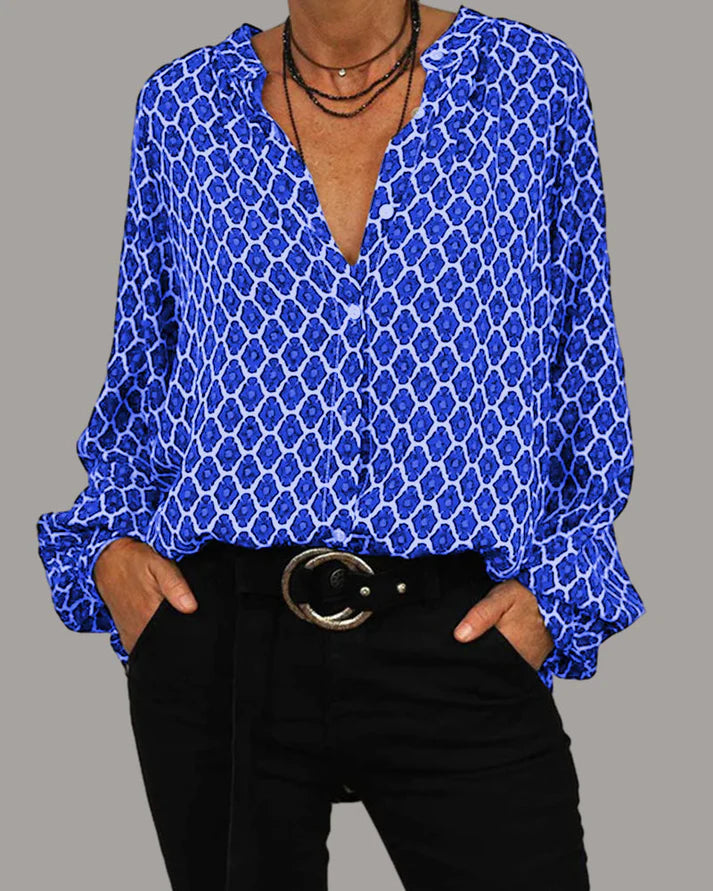 Ximena™ | Blusa clásica con cuello en V
