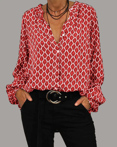 Ximena™ | Blusa clásica con cuello en V