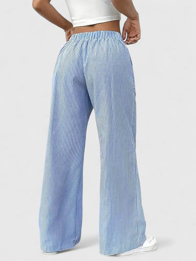Nicole™ | Pantalones anchos de rayas