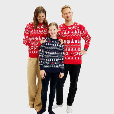 Reno Festivo™ | Suéter navideño rojo para mujer