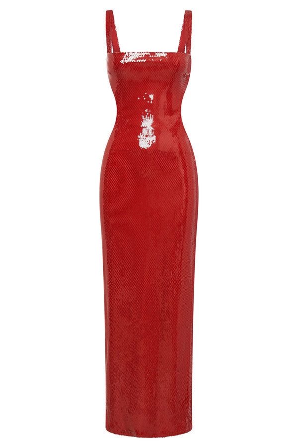 Solara™ | Vestido de lentejuela con cut-out lateral