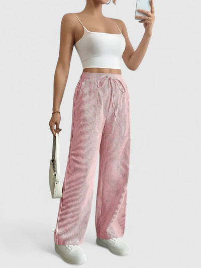 Nicole™ | Pantalones anchos de rayas