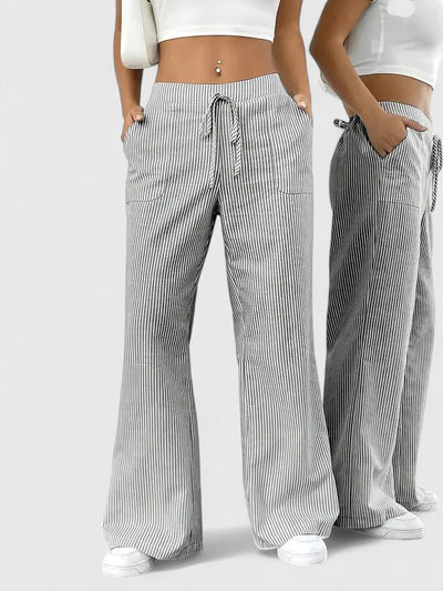 Nicole™ | Pantalones anchos de rayas
