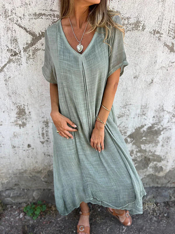 Marisol™ | Vestido Holgado con Escote en V