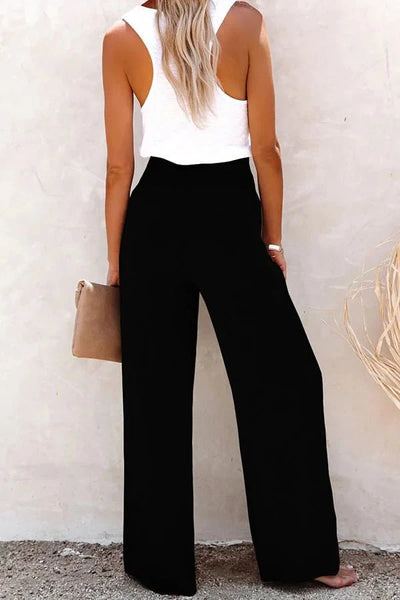 Amaya™ | Pantalones de Lino de Cintura Alta, Frescura con Estilo