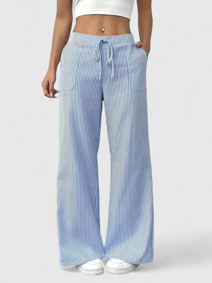 Nicole™ | Pantalones anchos de rayas
