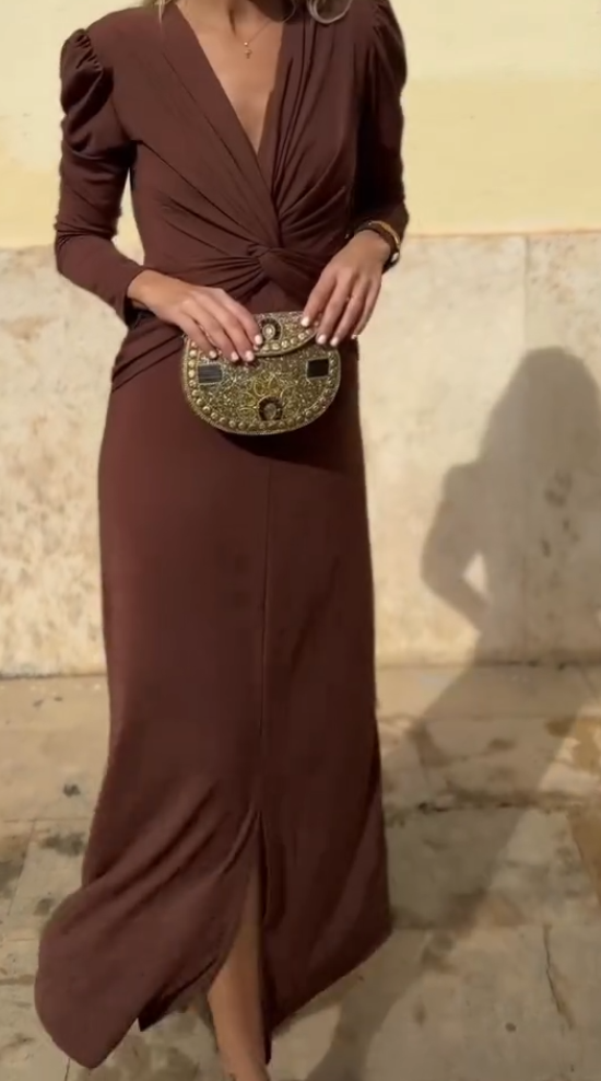 Valentina™ | El vestido midi drapeado