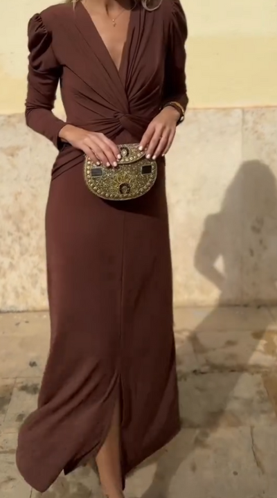 Valentina™ | El vestido midi drapeado