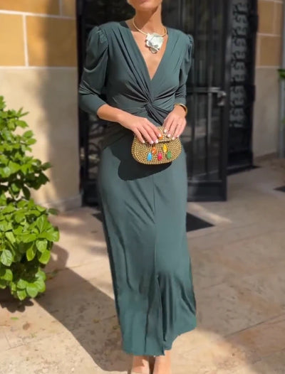 Valentina™ | El vestido midi drapeado