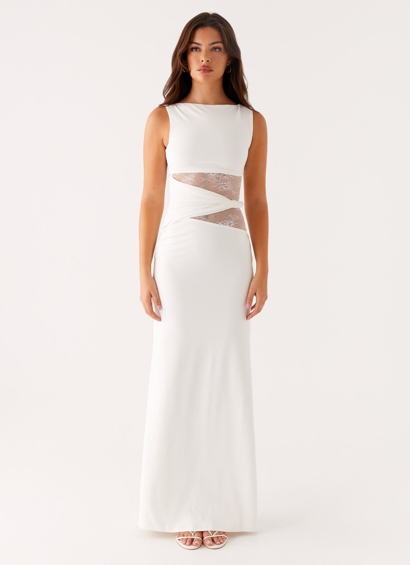 Aitana™ | Vestido maxi entallado con encaje