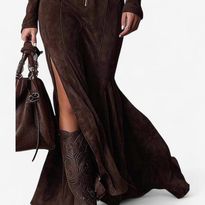 Savara™ | Vestido de ante con abertura