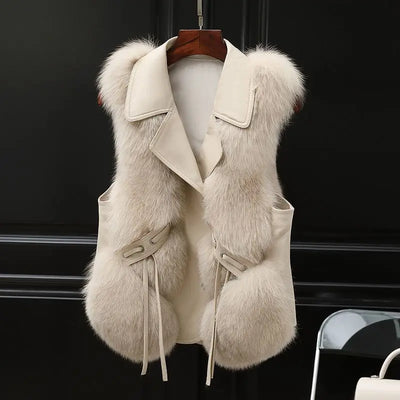 Milagros™ | Chaleco de piel elegante
