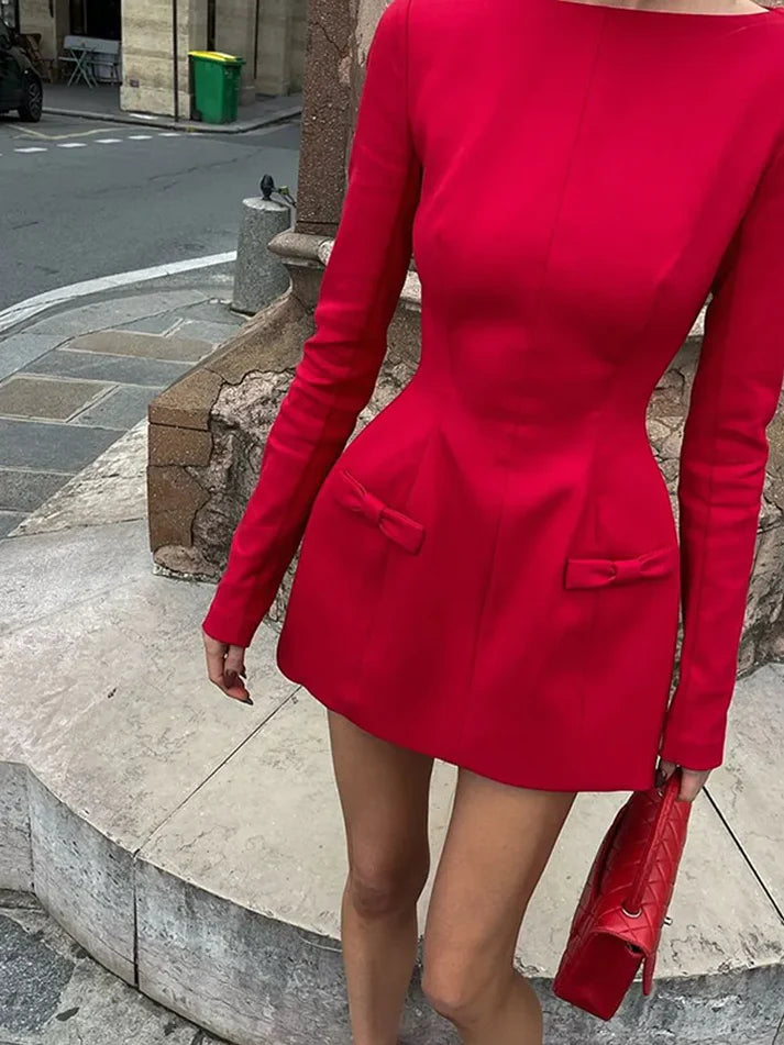 Élise™ | Vestido elegante con cuello barco