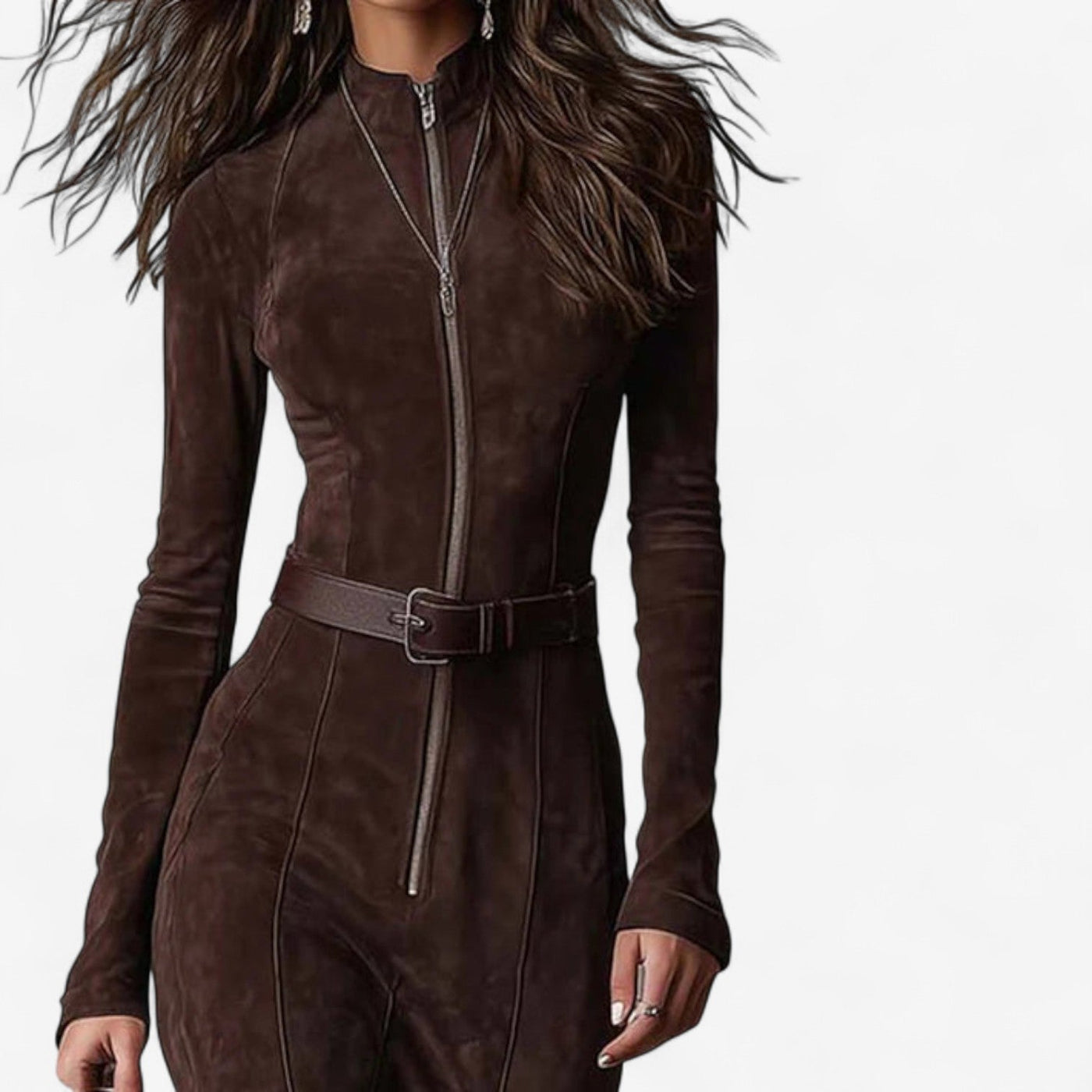 Maelis™ | Vestido midi de ante estructurado