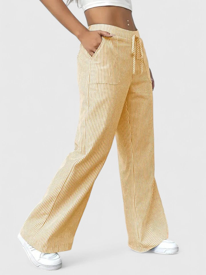 Nicole™ | Pantalones anchos de rayas