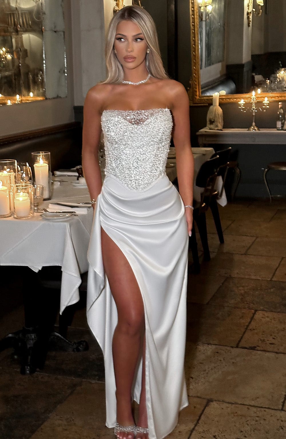 Viviana™ | Vestido corsé con falda satinada