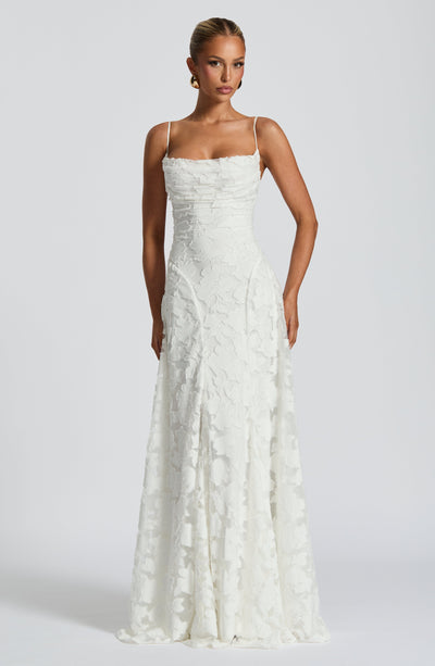 Elara™ | Vestido maxi floral