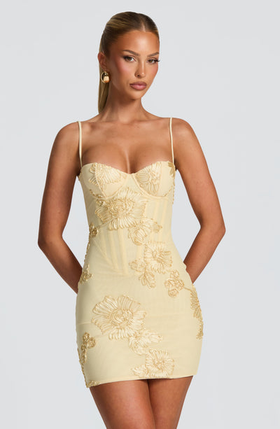 Celina™ | Vestido con appliqués florales